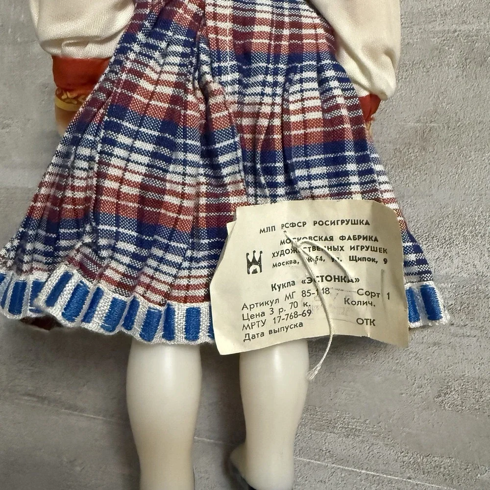 Vintage NEW Russian USSR Soviet Moscow‎ Toy Co. Estonian 1960s -70s Doll